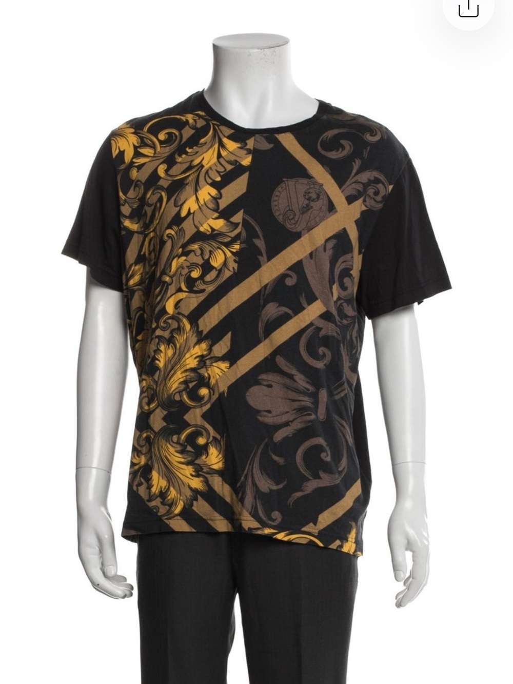 Versace Jeans Collection Black & Gold Baroque Graphic Tee